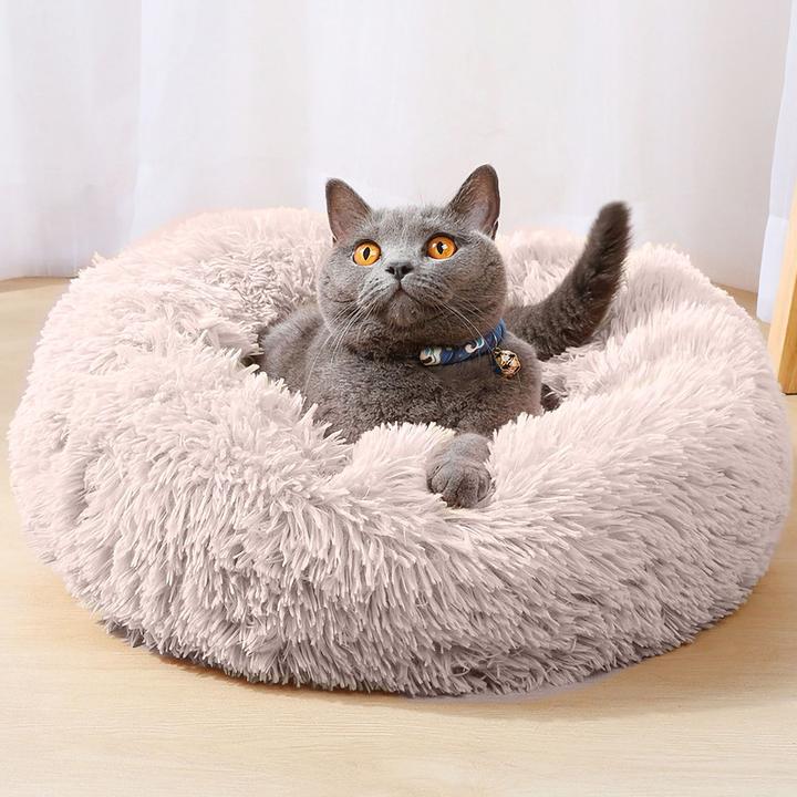 Image du produit Intirilife Lit pour animaux beige diamètre 100 cm (Chien, Chat)