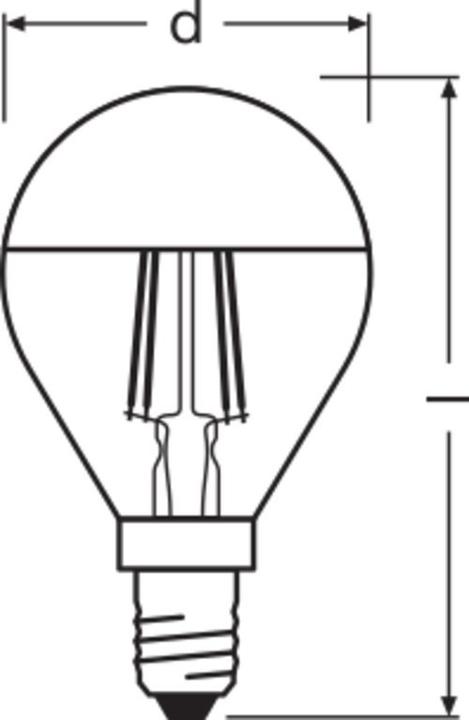 Produktbild Osram Led Retrofit Classic P Mirror (E14, 34 W, 380 lm, 1 x, F)