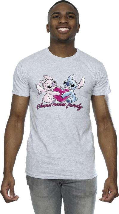 Produktbild Disney Lilo And Stitch Ohana Heart With Angel TShirt (XL)