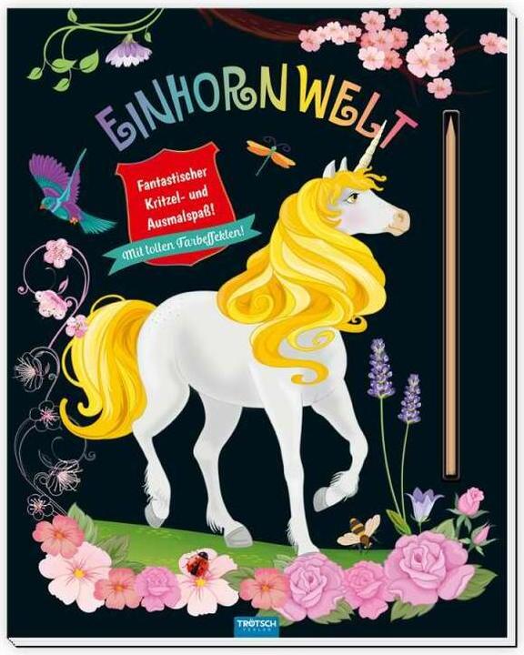 Produktbild Kratzbuch Einhornwelt Kritzel- und Ausmalspass (Deutsch, Trötsch Verlag, 2022)