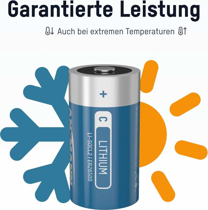 Actual product image Ansmann Battery C ER26500 3.6V Lithium thionyl chloride (1 pcs.)