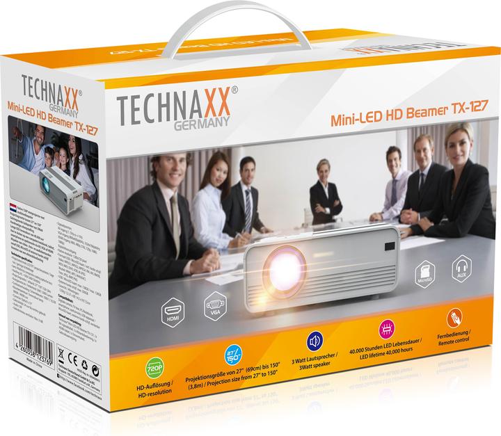Produktbild Technaxx TX-127 (HD, 2000 lm, 1.4:1)