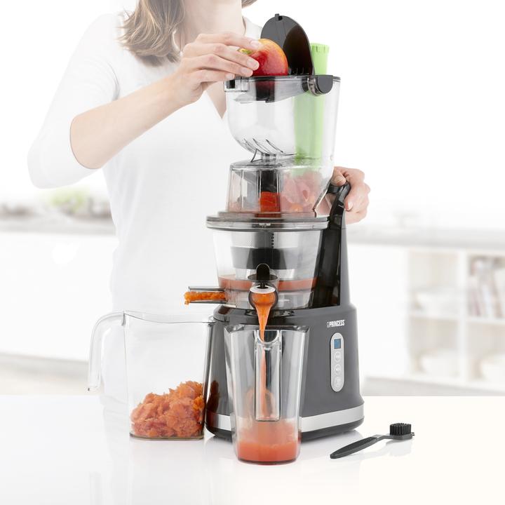 Immagine prodotto Princess 202045 Spremiagrumi lento a riempimento facile - Tramoggia extra large - Alta resa di succo