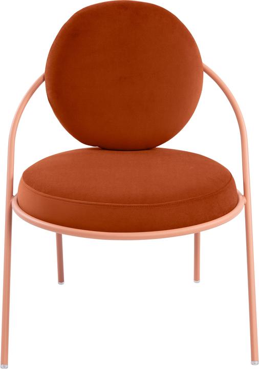 Actual product image Paperflow 2 armchairs SATURNE rust pink fabric