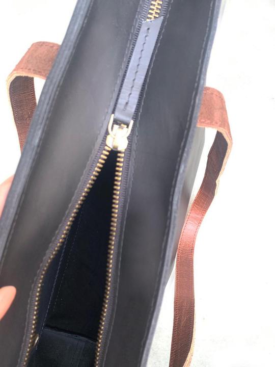 Image du produit Only-Bags.Store Sac en cuir noir, sac à main, grand sac à bandoulière de travail, sac à main, sacoche pour