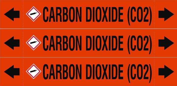 Energy Label Brady ASME - Pipe markers - Carbon Dioxide (CO2)