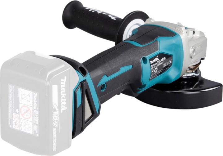 Actual product image Makita DGA 520 RTJX1 Akku Winkelschleifer 18 V 125 mm X-LOCK Brushless + 2x Akku 5,0 Ah + Ladegerät (125 mm)