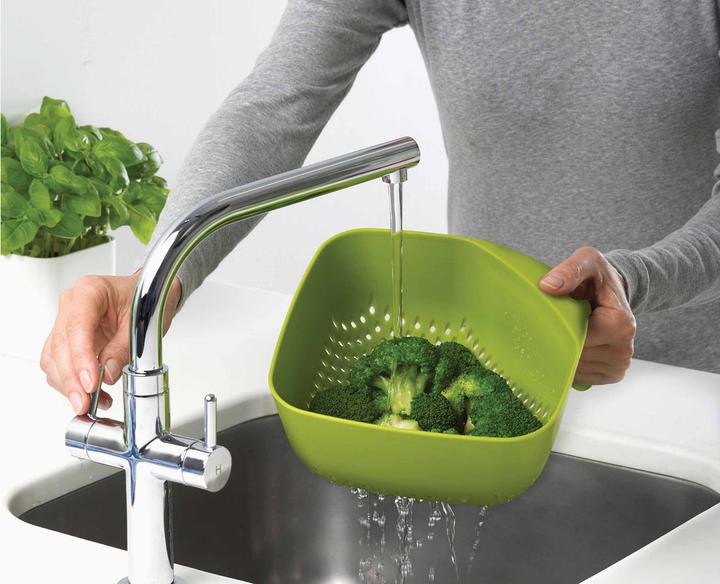 Actual product image Joseph Joseph Colander square, stackable, large, white, 19x20.5x11.4 cm (19.10 cm)
