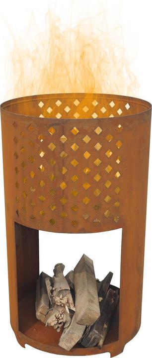 Produktbild Wellcraft Feuerkorb mit Holzaufbewahrungsfach (42 cm)
