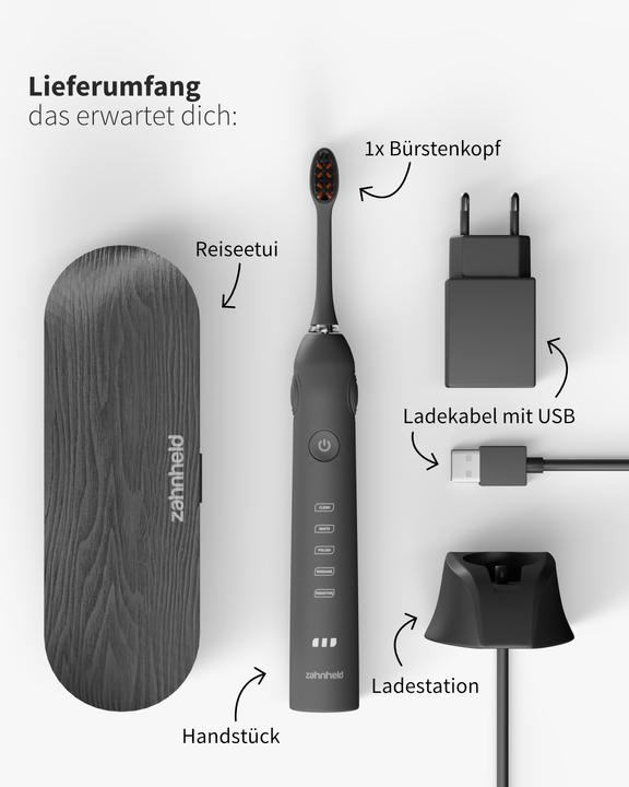 Produktbild Zahnheld Elektrische Schallzahnbürste Gero Weiss (Schallzahnbürste)