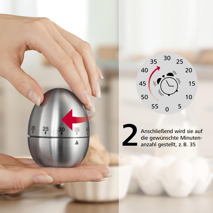 Produktbild Xavax Küchentimer Eieruhr, Edelstahl
