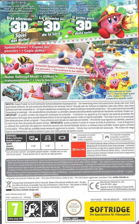 Produktbild Nintendo Kirby und das vergessene Land (Switch, Multilingual)