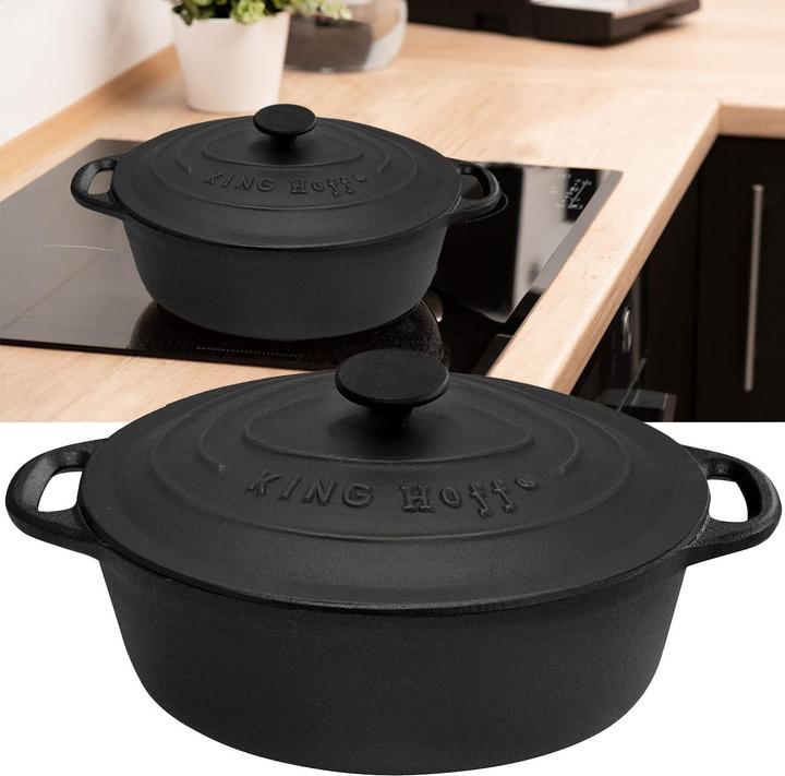 Immagine prodotto Kinghoff Padella in ghisa 33cm 6,2L KH-1111 (Pirofila + casseruola, Ghisa)