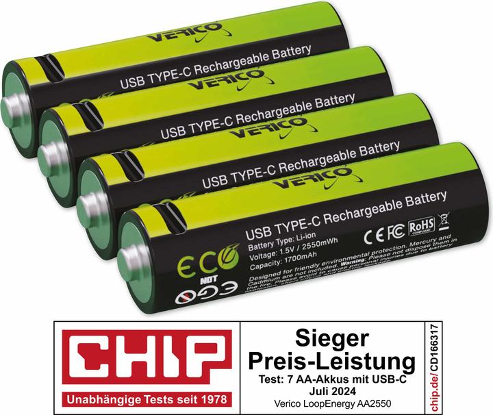 Produktbild Verico LoopEnergy AA (4 Stk., AA, 1700 mAh)