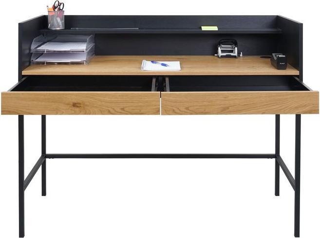 Image du produit Mendler Bureau HWC-J79, 120x50cm bois métal, aspect chêne