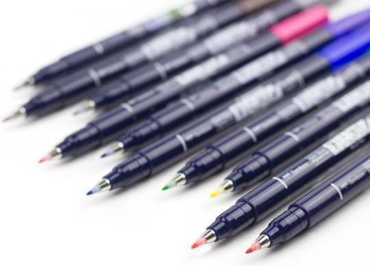 Actual product image Tombow Fudenosuke (Multicoloured, 10 x)