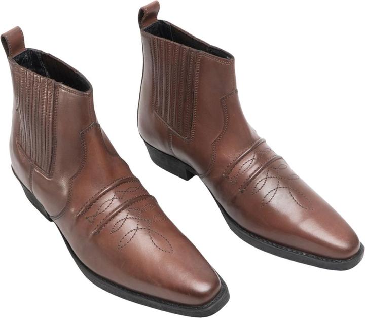 Actual product image Woodland Gringos distressed leather western ankle boots (42)