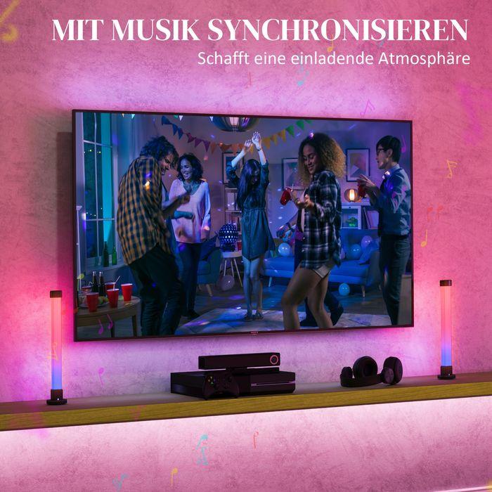 Image du produit Swisshandel24 2er-Set LED-Lampe, Tischlampe mit App- und Fernsteuerung, Farb-Modi, Weiss