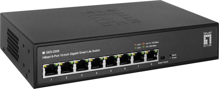 Produktbild LevelOne Switch 8x GE GES-2208 Hilbert 10" (8 Ports)