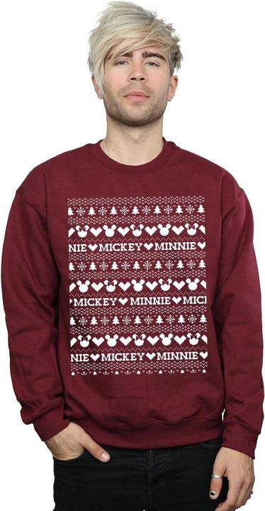 Immagine prodotto Disney Mickey And Minnie Christmas Fair Isle Felpa Uomo (L)