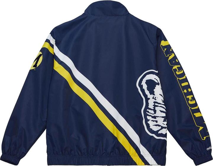 Produktbild Mitchell & Ness M&N Exploded Logo Warm Up Jacke University of Michigan - L (L)
