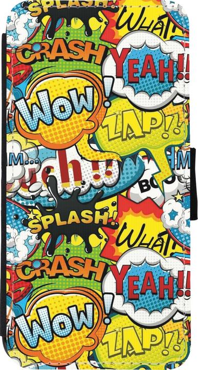 Produktbild PhoneLook Hülle Wallet schwarz Cartoons slogans (Apple iPhone XR)