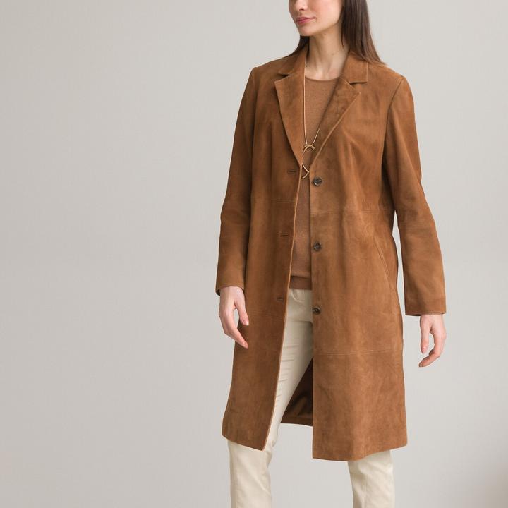 Image du produit Anne Weyburn Manteau boutonné en cuir de chèvre (46)