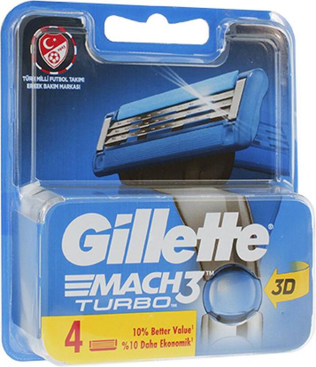 Immagine prodotto Gillette MACH 3 TURBO cargador 4 recambios (4 x)