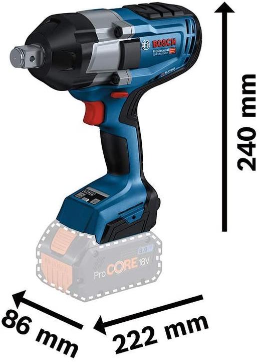 Immagine prodotto Bosch Professional Avvitatore a impulsi a batteria GDS 18V-1050 H, 2 batterie ProCORE18V 5.5Ah, caricabatterie, L-BOXX (Batteria ricaricabile)