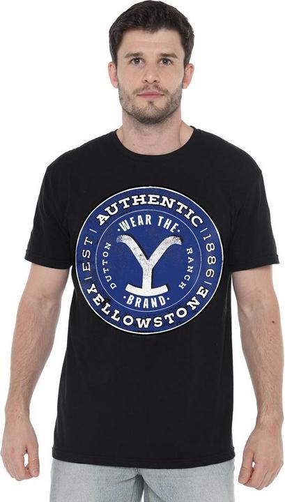 Immagine prodotto Yellowstone Authentic Blue Maglietta Distintivo Uomo (L)