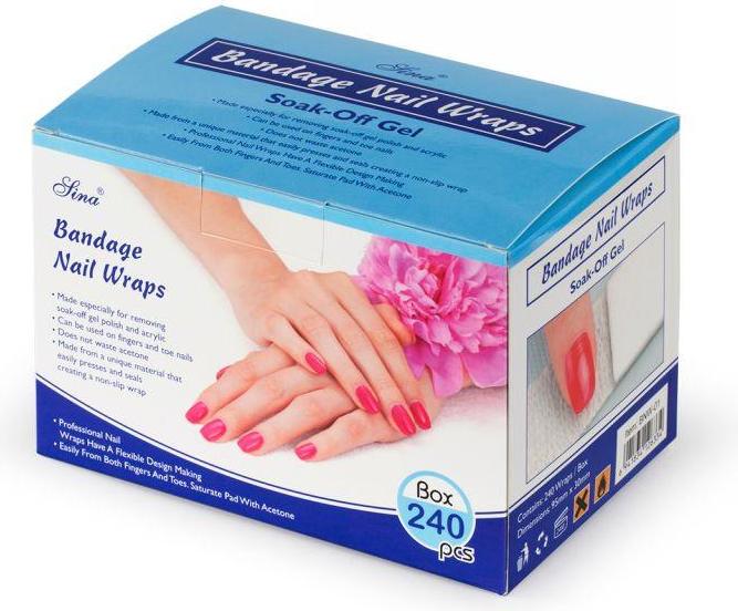 Produktbild You Nails Nail Wraps Bandage 95 mm x 30 mm (Kunstnägel, Silber, Weiss)