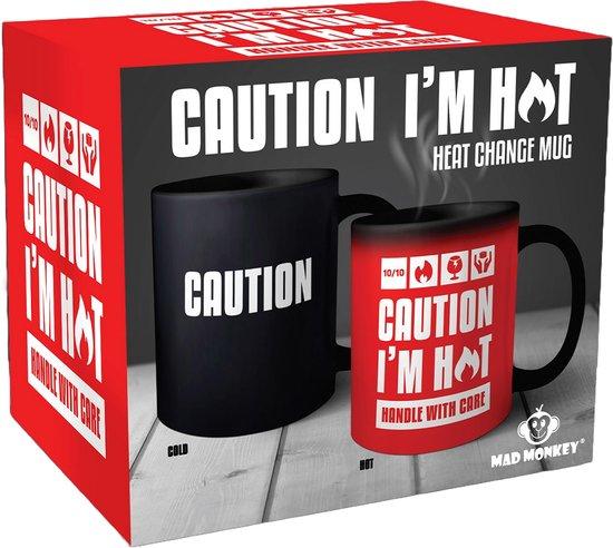 Actual product image Mad Monkey Caution I am Hot" mug - with colour change (300 ml, 1 x)