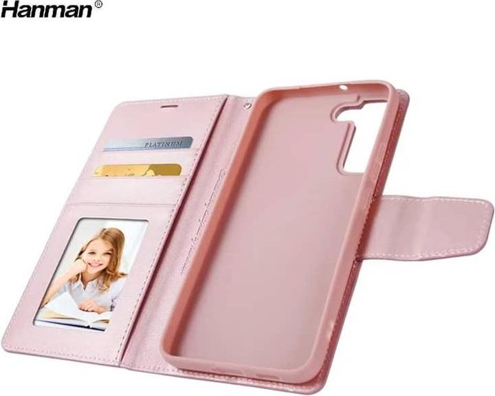 Image du produit Hanman Huawei P30 Pro - Housse à clapet en métal avec 3 emplacements pour cartes, or rose (Huawei P30 Pro)