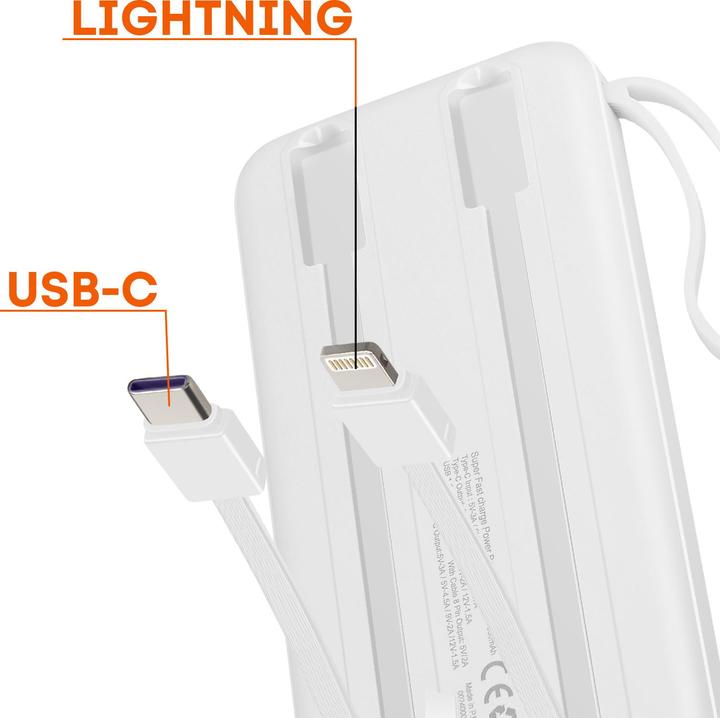 Immagine prodotto LinQ Banca di energia da 10.000 mAh + cavo Lightning / USB-C (10000 mAh)