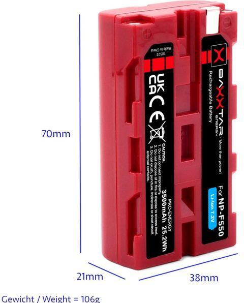 Produktbild Baxxtar Akku NP-F550 3500mAh (Kamera Akku)
