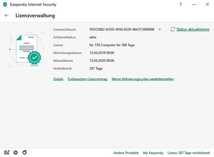 Produktbild Kaspersky Internet Security 2 Geräte SWISS EDITION (Code in a Box) (12 Monate)
