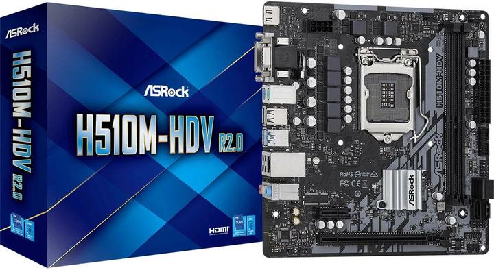 Actual product image AsRock H510M-HDV/M.2 (LGA 1200, Intel H470, mATX)