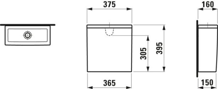 Produktbild Laufen The New Classic Spülkasten, Wasseranschluss hinten, H828851