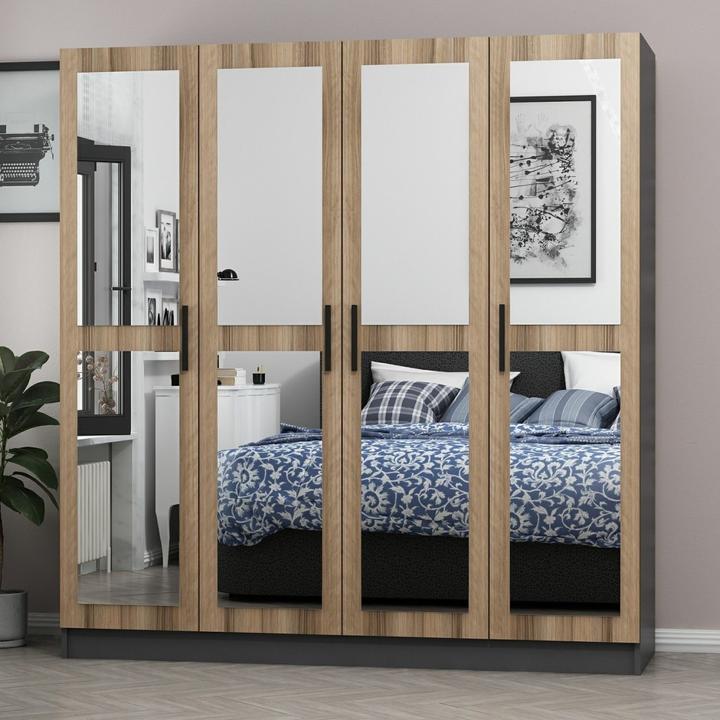 Image du produit Skye Decor Kale Mirror Four Door Wardrobe