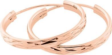 JVD Pink gold plated earrings circles SVLE0205XD5RO - Diameter: 5 cm