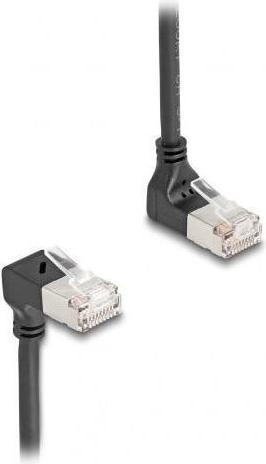 Produktbild Delock RJ45 Netzwerkkabel Cat.6A S/FTP Slim 90° oben / unten (S/FTP, CAT6a, 3 m)