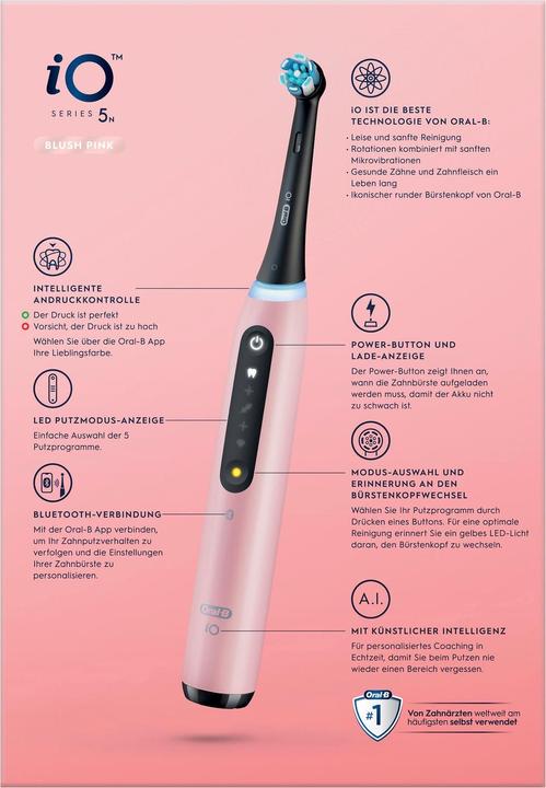 Actual product image Oral-B iO 5 + Sensitive (Oscillating toothbrush)