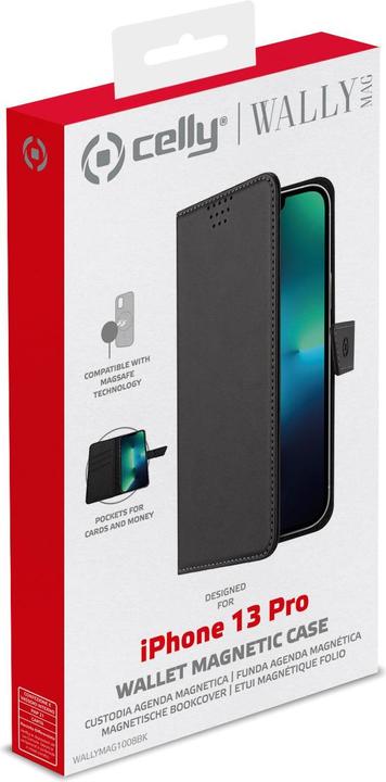 Image du produit Celly WALLYMAG Mobile Phone Case 15.5 cm (6.1') Pouch Case Black (Apple iPhone 13 Pro)