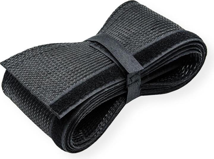 Produktbild Roline PVC Gewebeschlauch für Kabelbündelung, schwarz, 2,5 m (250 cm)