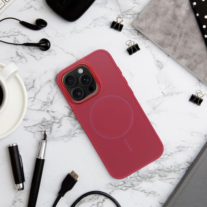 Immagine prodotto OEM Back panel cover FRAME MAG COVER Case compatible with MagSafe for IPHONE 12 magenta (Apple iPhone 12)