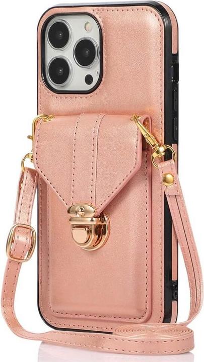 Produktbild Cover-Discount iPhone 14 Pro - Schutzhülle Case mit Tasche rosa (Apple iPhone 14 Pro)
