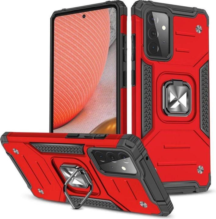 Image du produit Wozinsky Ring Armor Case Kickstand Tough Rugged Cover for Samsung Galaxy A72 4G red (Samsung Galaxy A72)