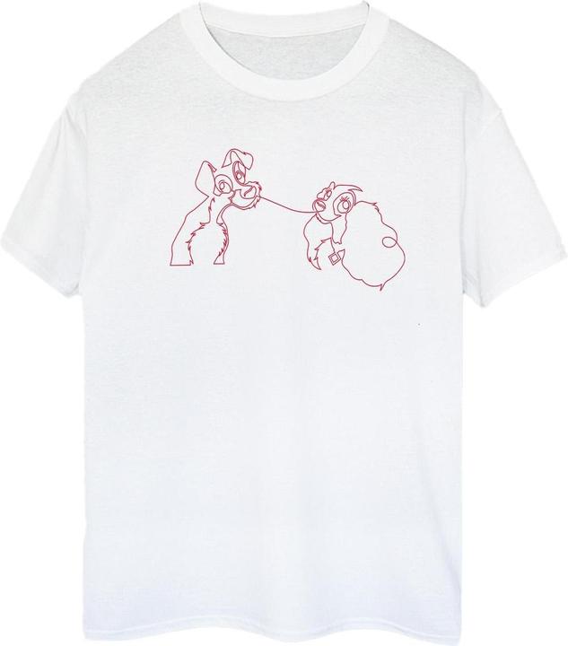 Disney Lady And The Tramp Spaghetti Outline TShirt (M)