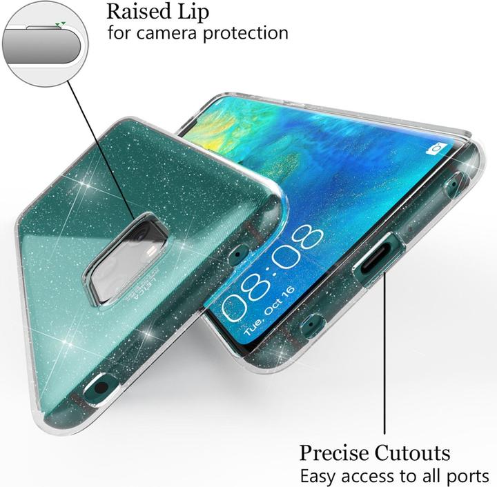 Produktbild Nalia Klare Glitzer Silikon Hülle (Huawei Mate 20 Pro)