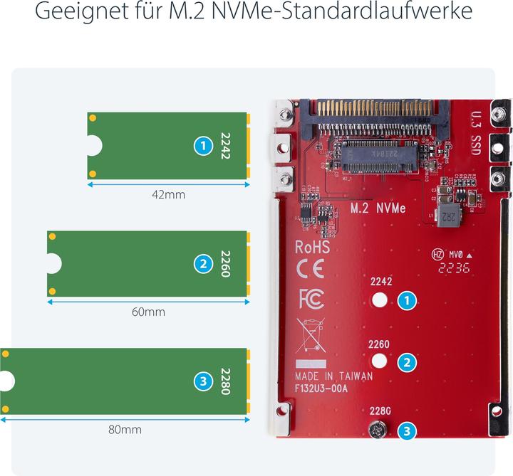 Produktbild StarTech M.2 to U.3 Adapter